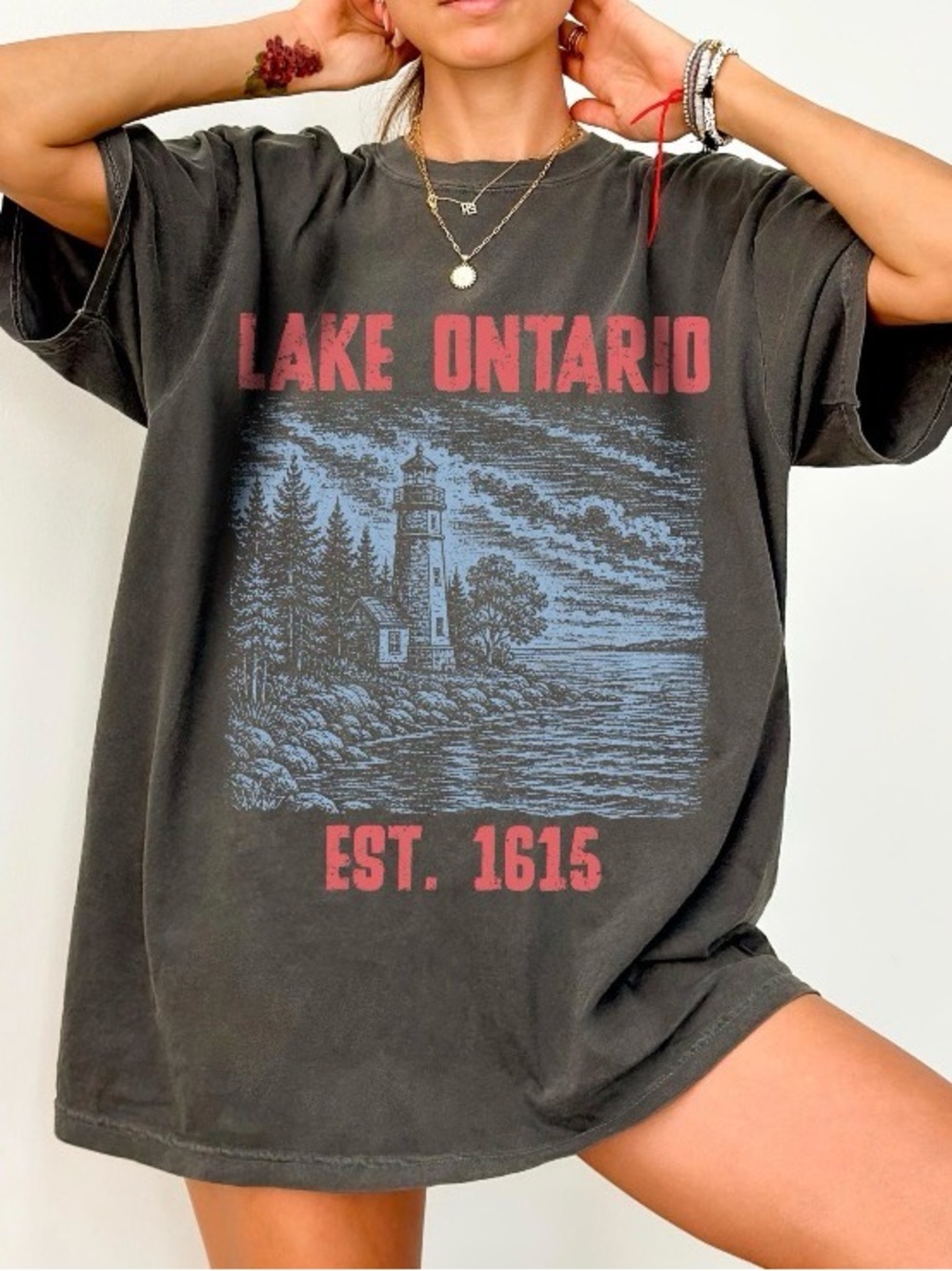 Lake Ontario est 1615 90s Vintage Shirt, Subtle Democracy Activism T-Shirt